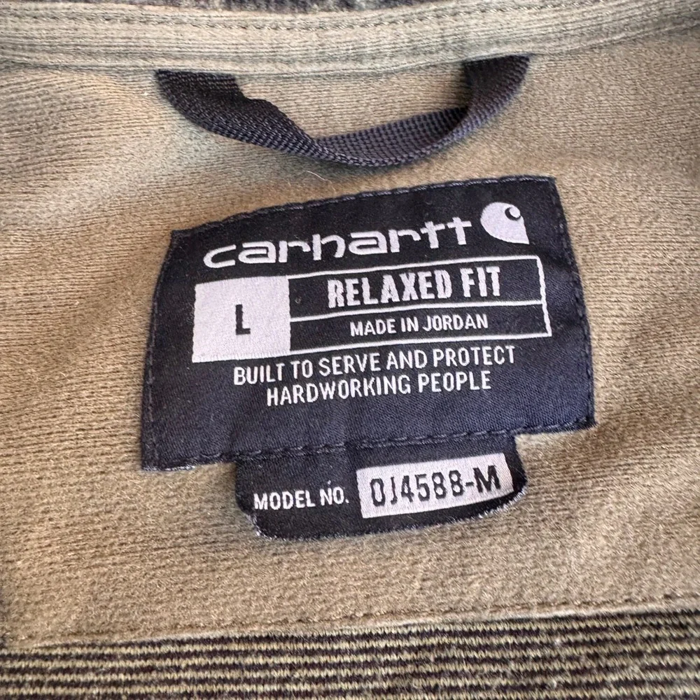 Carhartt Sherpa Fleece Jacket Olive Green OJ4588-M Large Deep Pile